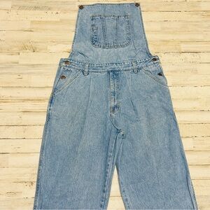 VTG Todays News Overalls Men’s 36 x 31 Strapless Denim Jeans Bibs Made USA 80’s